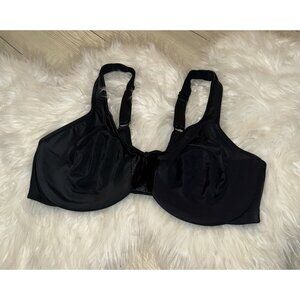Warners 35002A Signature Support Satin Panel Full Coverage Bra Womens 38D Black